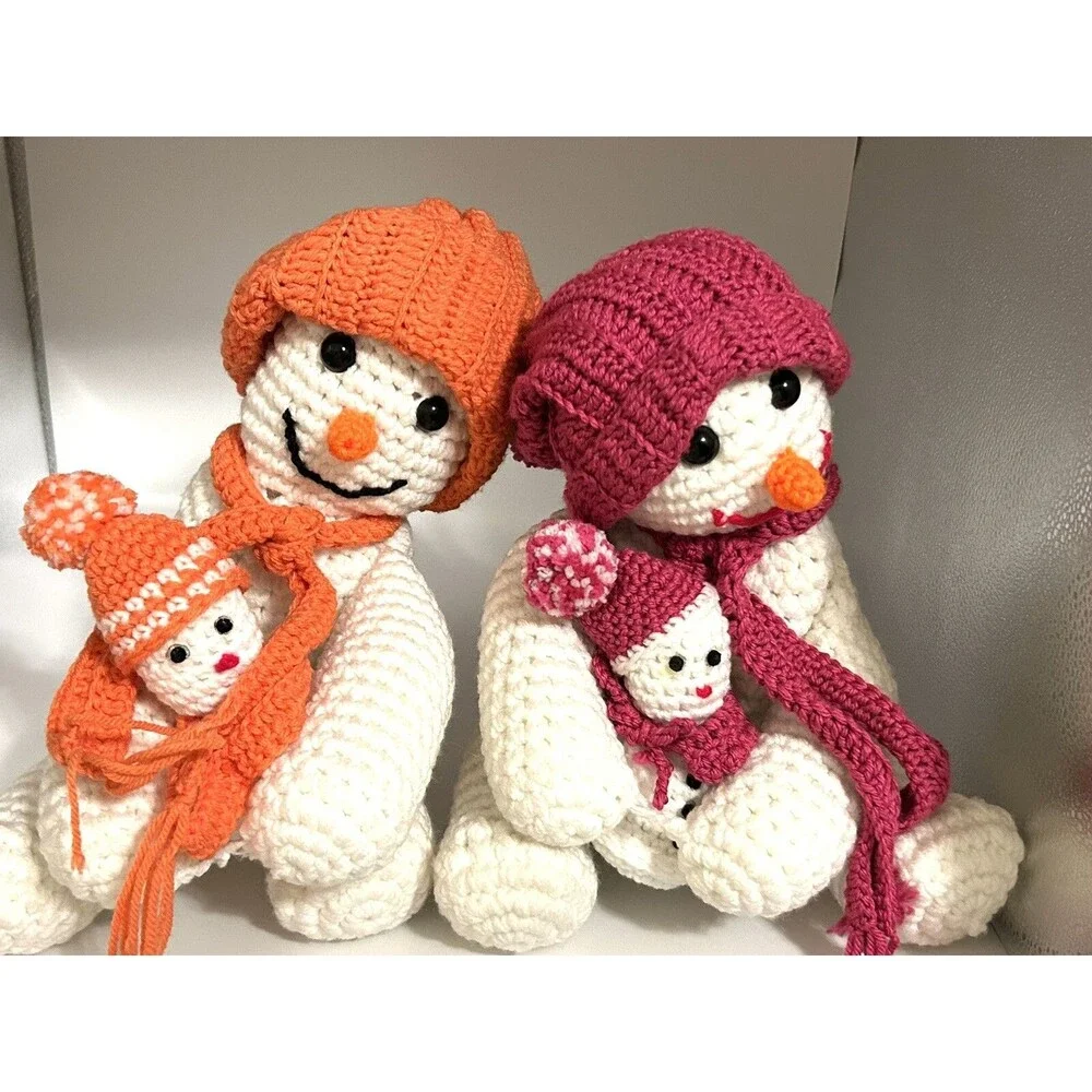 2  handmade Snowmen (12